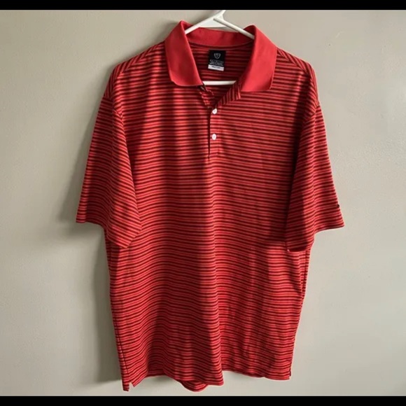 SOLD-Nike Orange Workout Polo top - Picture 4 of 16